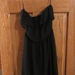 Strapless hi-low dress